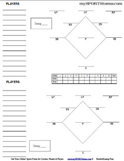 Free printable soccer lineup cards